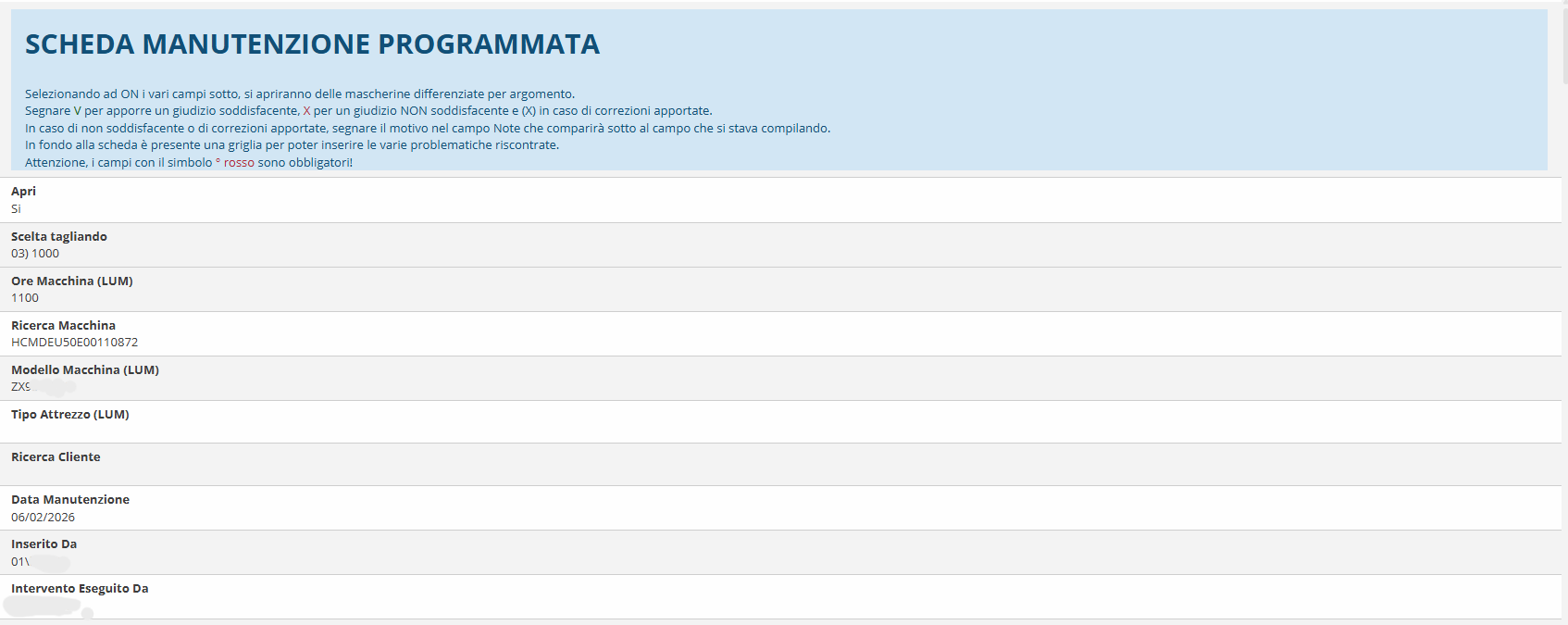 Scheda Manutenzione - Do It Data Proget